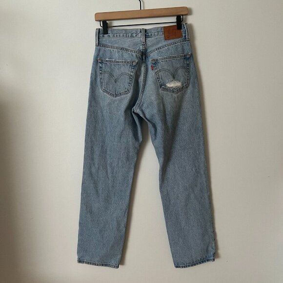 Levi's Premium 501 Distressed Jeans Sketch Artist Wash Women's Size 26 - Picture 6 of 11